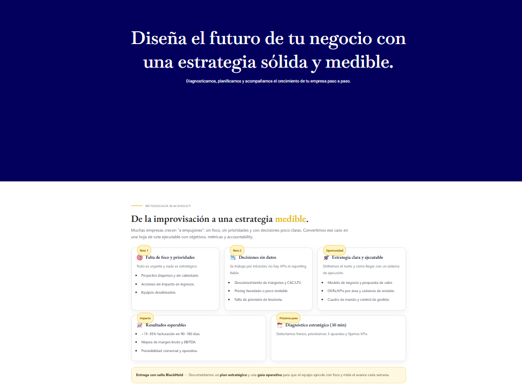 Estrategia Empresarial - BlackHold