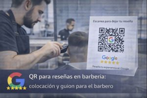 qr reseñas google barbería
