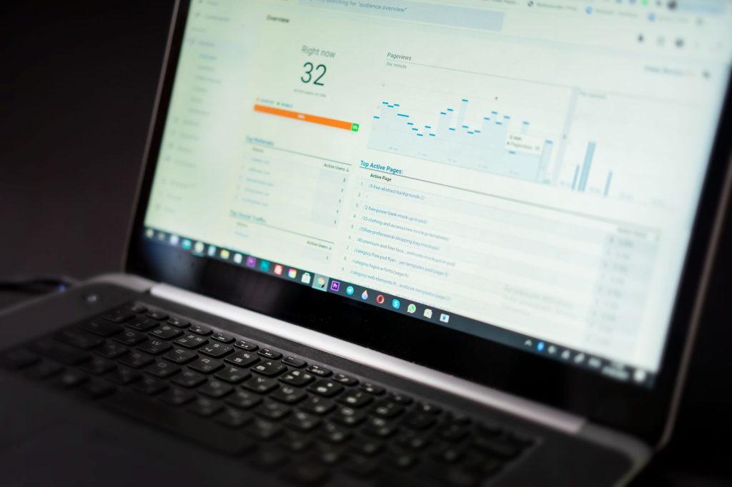 close up shot of a laptop computer