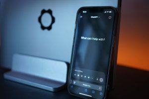 smartphone displaying ai chat interface