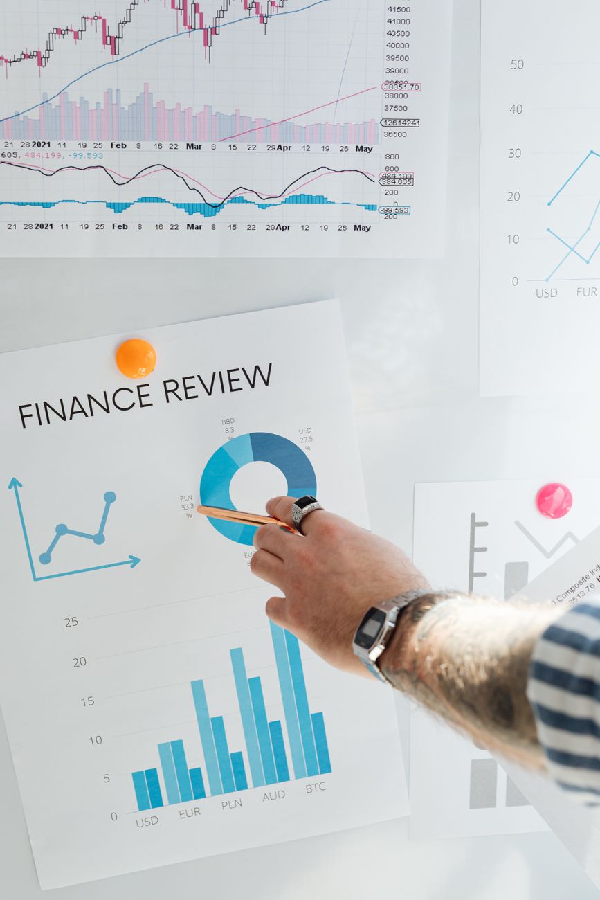 Análisis de la Competencia: Benchmark Estratégico para Pymes finance review on a white board