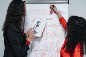 business women planning a strategy
